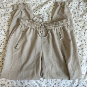 Calvin Klein Crepe Material Light Grey Sage Joggers - XS